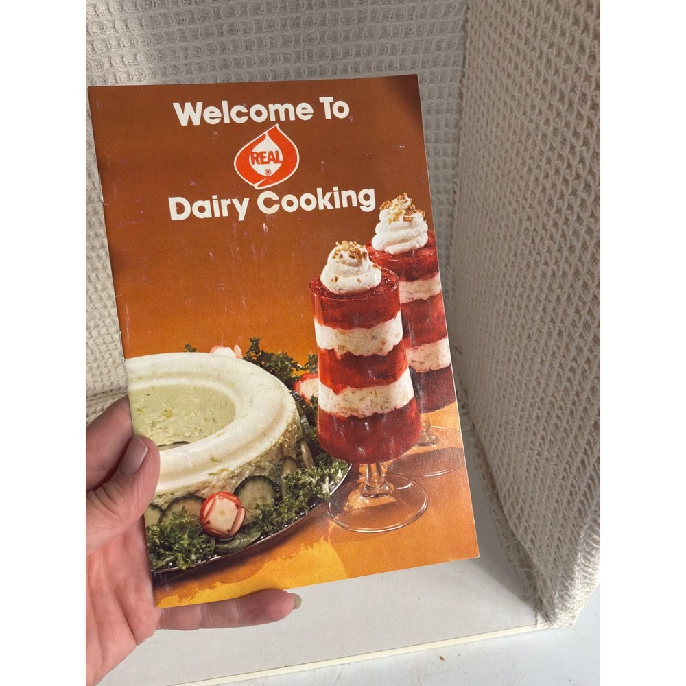 Vintage American Dairy Association Welcome To Dairy Cooking Cookbook OS Orange